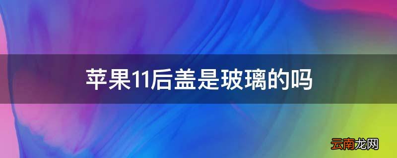苹果11后盖是玻璃的吗