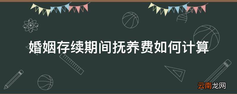 婚姻存续期间抚养费如何计算