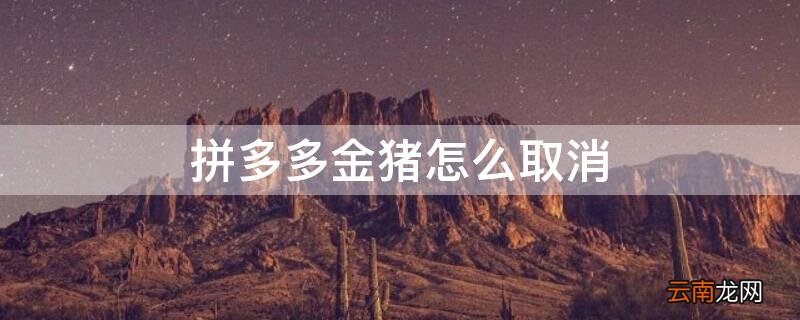 拼多多金色猪怎么关闭 拼多多金猪怎么取消