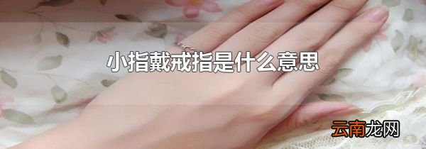小指戴戒指是什么意思