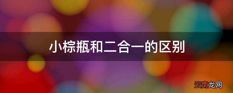 小棕瓶和二合一的区别