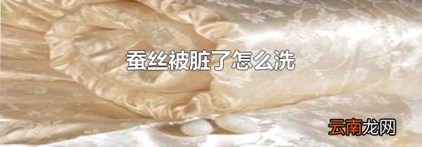 蚕丝被脏了怎么洗