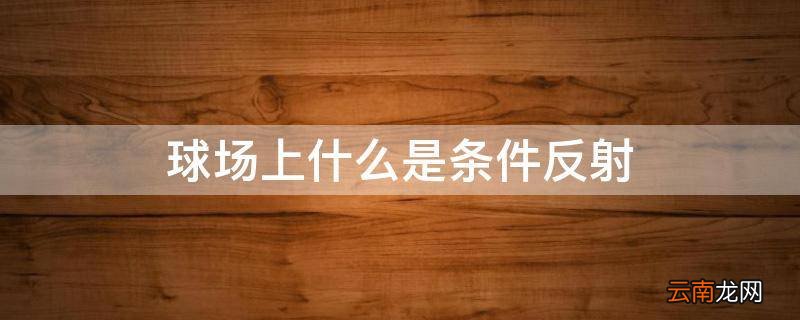 球场上什么是条件反射