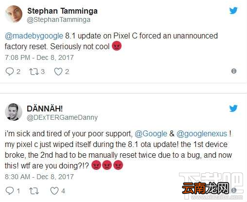 安卓8.1正式版更新后Pixel C自动恢复出厂设置是怎么回事？