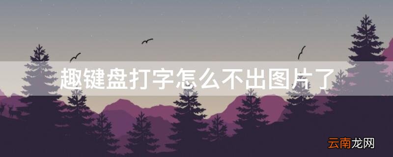 趣键盘打字怎么不出图片了 趣键盘打字不出图片咋办呀