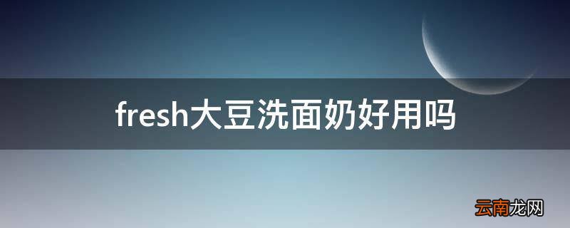fresh大豆洗面奶好用吗