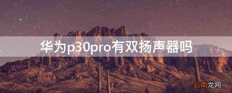 华为p30pro有双扬声器吗 华为p30pro有没有双扬声器