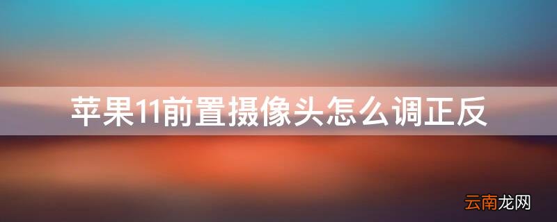 iphone11前置摄像头拍照反向 iPhone11前置摄像头怎么调正反