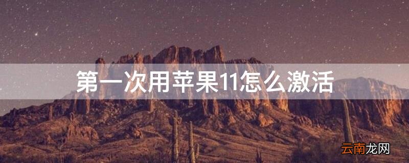 第一次用iPhone11怎么激活 首次用苹果11手机怎么激活