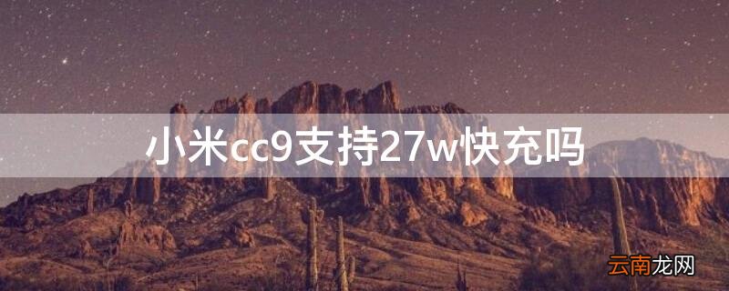 小米cc9支持27w快充吗 小米cc9e可以用18w快充吗