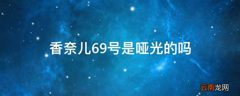 香奈儿69号是哑光的吗