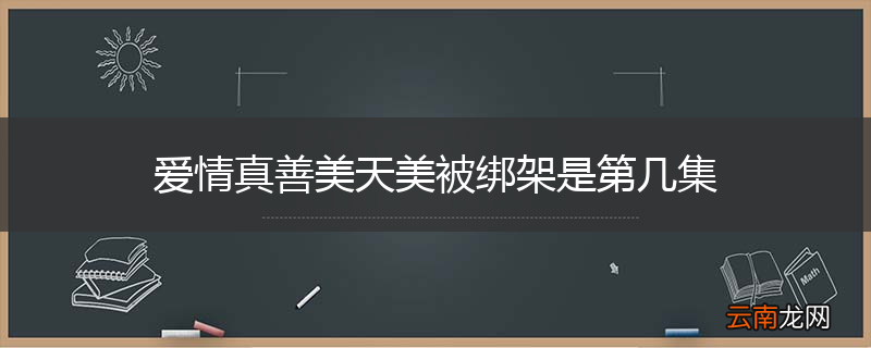 爱情真善美天美被绑架是第几集