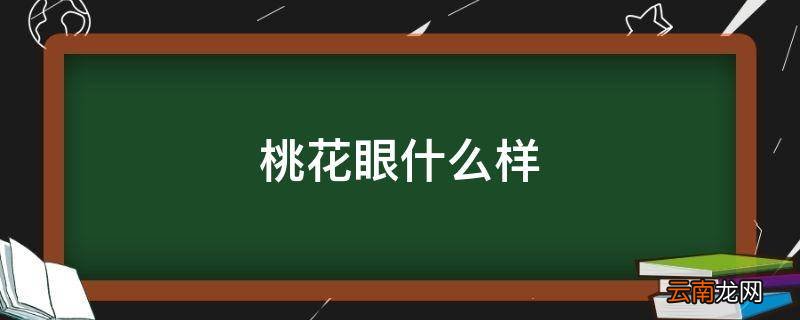 桃花眼什么样