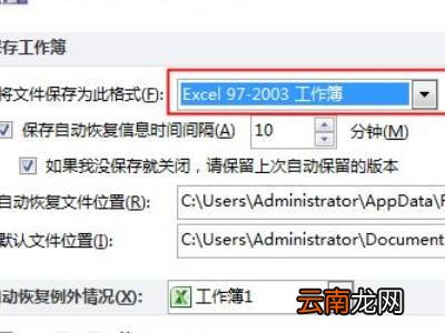 excel启动后默认的文件类型是
