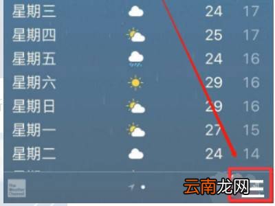 苹果手机天气怎么设置