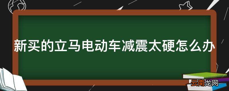 新买的立马电动车减震太硬怎么办