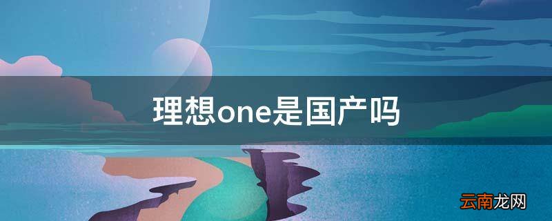 理想one是国产吗