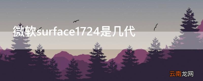 surface pro1724是第几代 微软surface1724是几代
