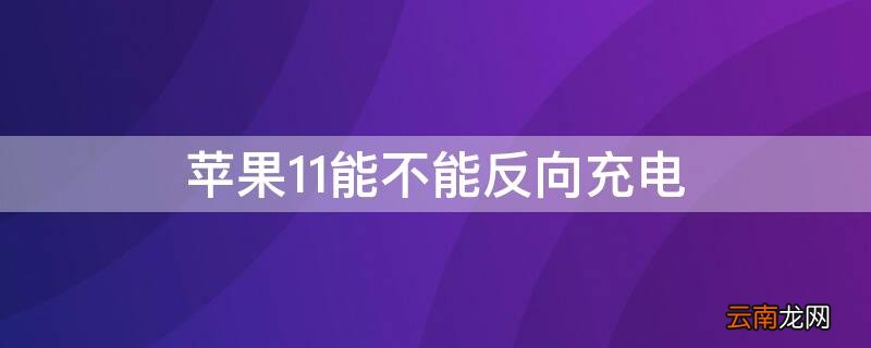 iPhone11能不能反向充电 iphone11反向充电可以给手机充电吗