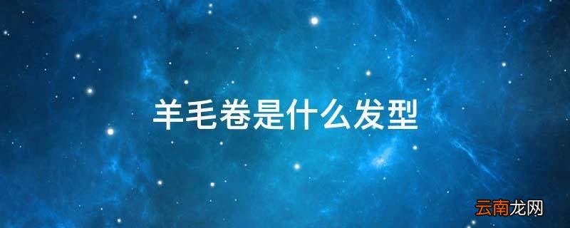 羊毛卷是什么发型
