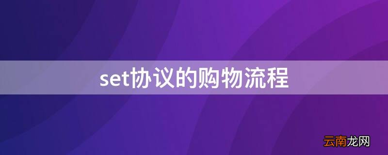 set协议的购物流程