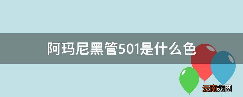 阿玛尼黑管501是什么色