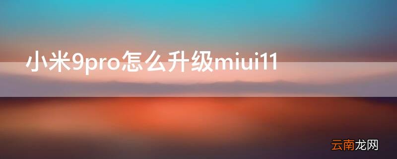 小米9如何升级miui12 小米9pro怎么升级miui11