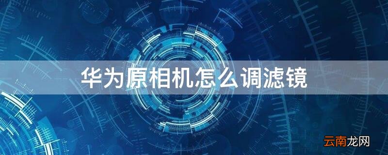 华为原相机怎么调滤镜 华为原相机怎么调滤镜效果