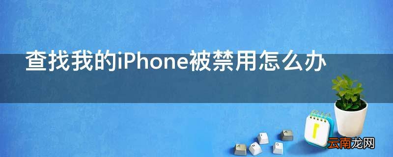 查找我的iPhone被禁用怎么办