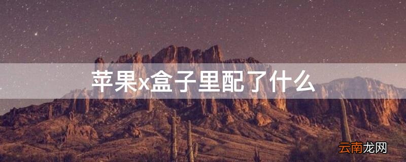 苹果x的手机盒子 iPhonex盒子里配了什么
