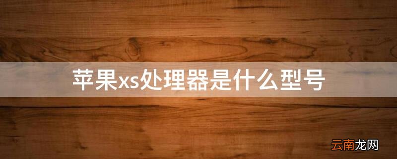 iPhonexs处理器是什么型号