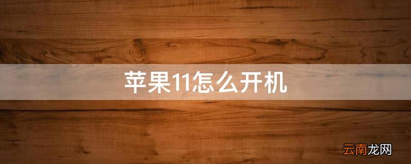 iPhone11怎么开机 iPhone11怎么开机重启