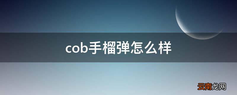 cob手榴弹怎么样