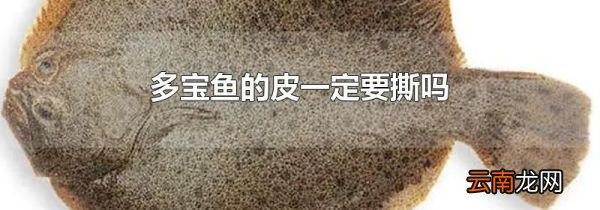 多宝鱼的皮一定要撕吗