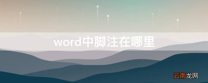 word中脚注在哪里 word中脚注在哪里删除