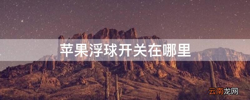 iPhone浮球开关在哪里 iPhone浮球开关