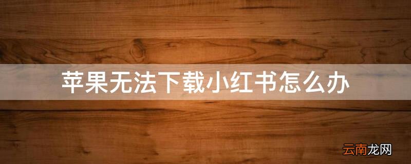 iPhone无法下载小红书怎么办