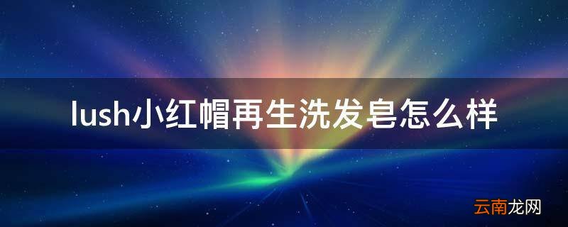 lush小红帽再生洗发皂怎么样