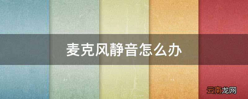 麦克风静音怎么办