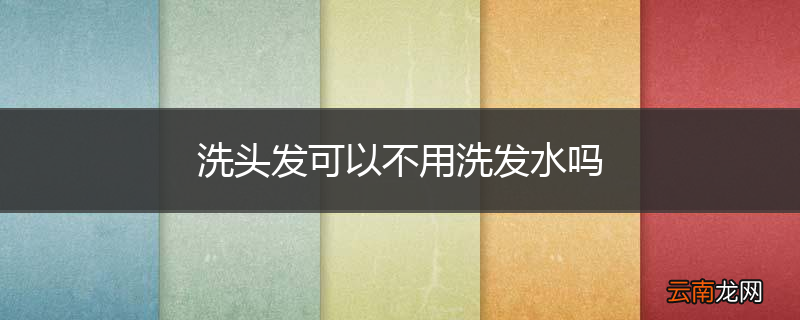 洗头发可以不用洗发水吗