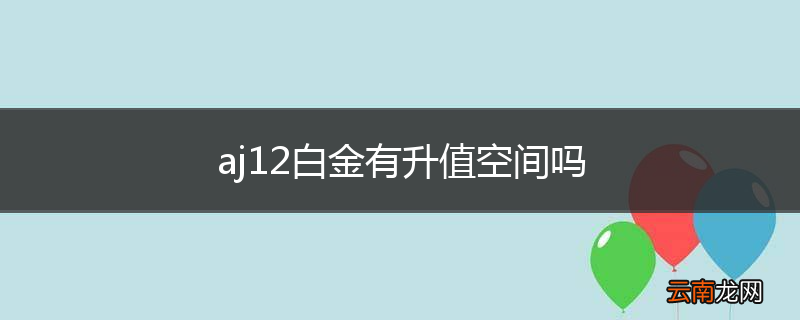 aj12白金有升值空间吗