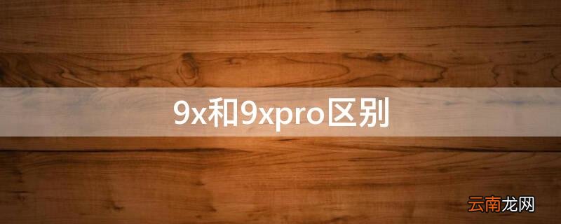 9x和9xpro区别