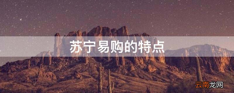 苏宁易购的特点 苏宁易购的特点与优势