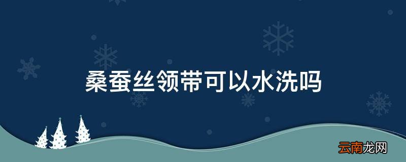 桑蚕丝领带可以水洗吗
