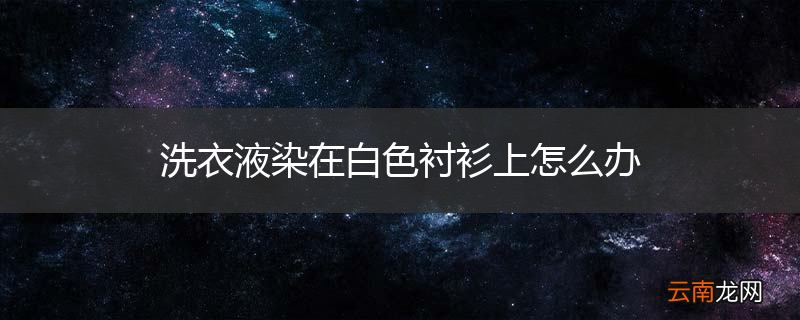 洗衣液染在白色衬衫上怎么办