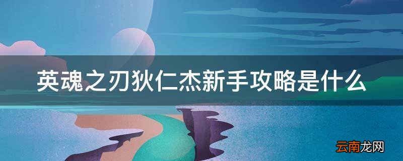 英魂之刃狄仁杰新手攻略是什么