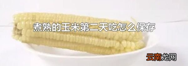 煮熟的玉米第二天吃怎么保存