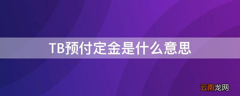 TB预付定金是什么意思
