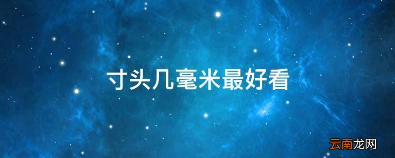 寸头几毫米最好看