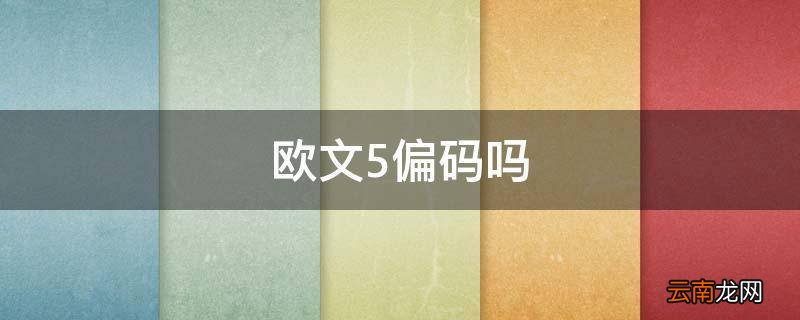 欧文5偏码吗
